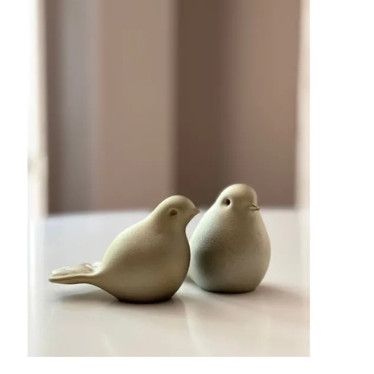 Vogel glas kleur Gold brushed Vogel glas kleur Gold brushed