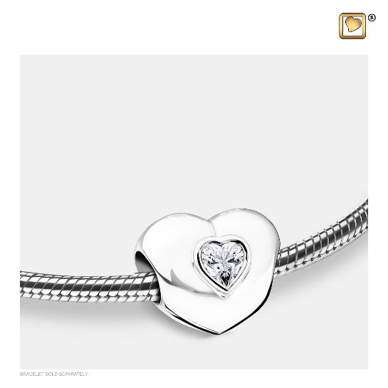 Heart to heart asbedel zilver -